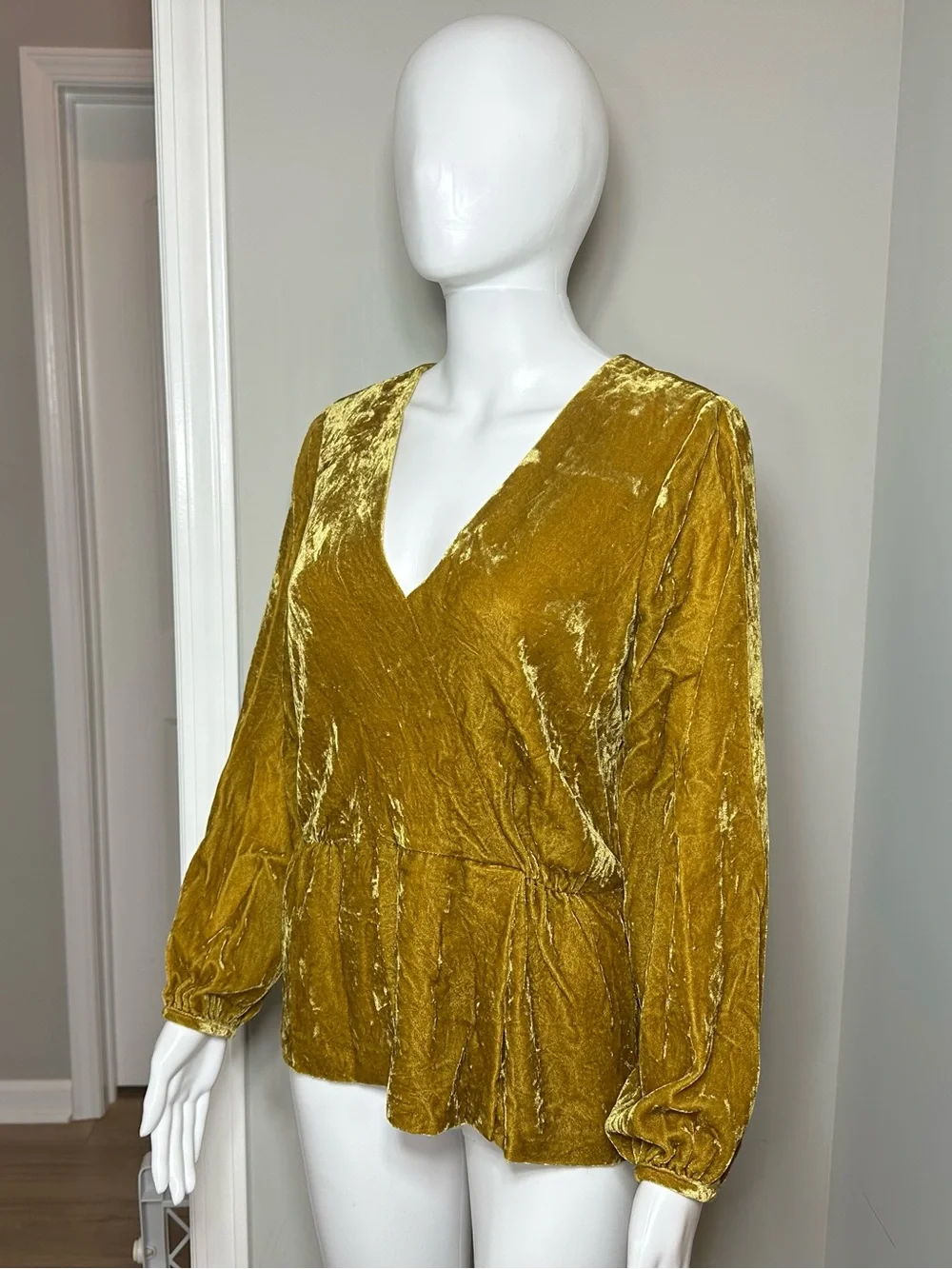 J. Crew Velour Wrap Blouse